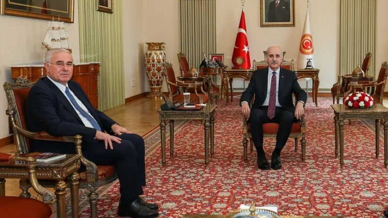 Der Präsident der Türkischen Grand Nationalversammlung, Kurtulmuş, empfing den Ombudsmann Akarca
